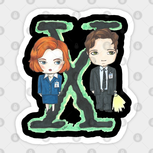 Mulder & Scully Sticker by LivStark